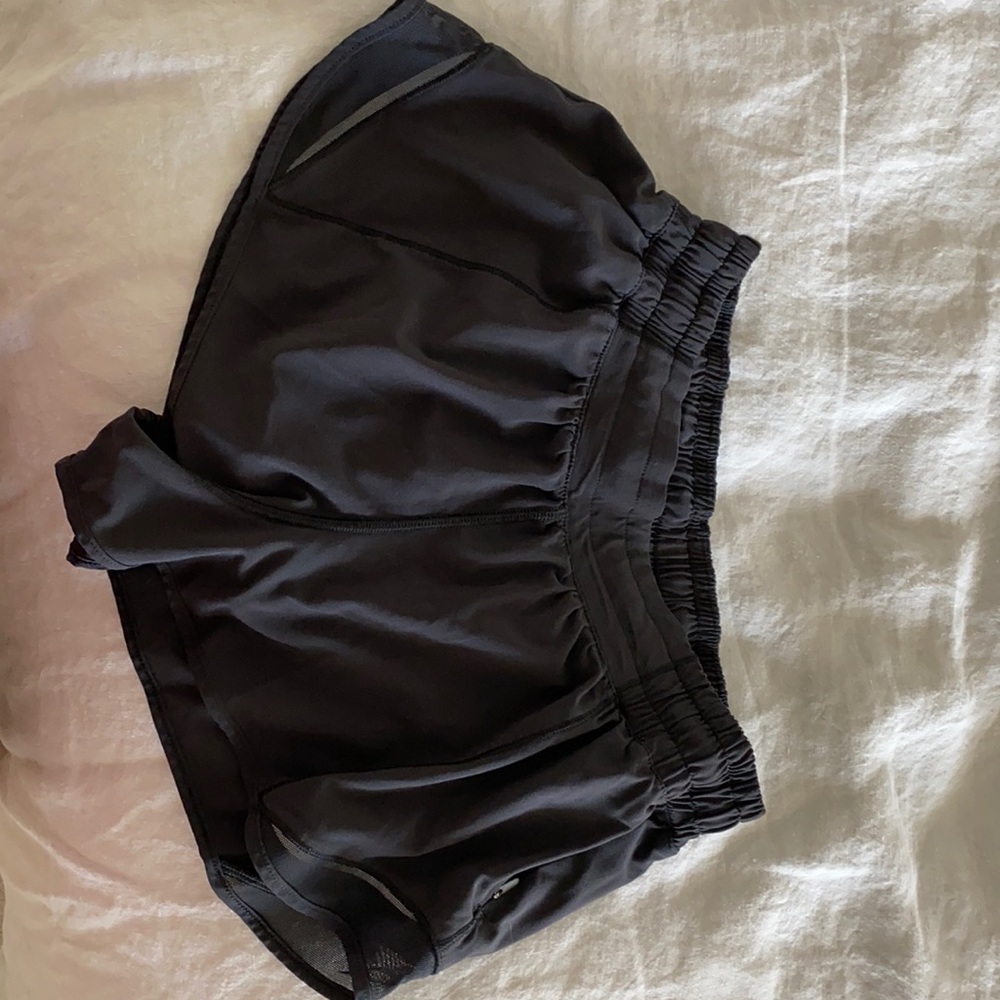 Lululemon black running shorts
